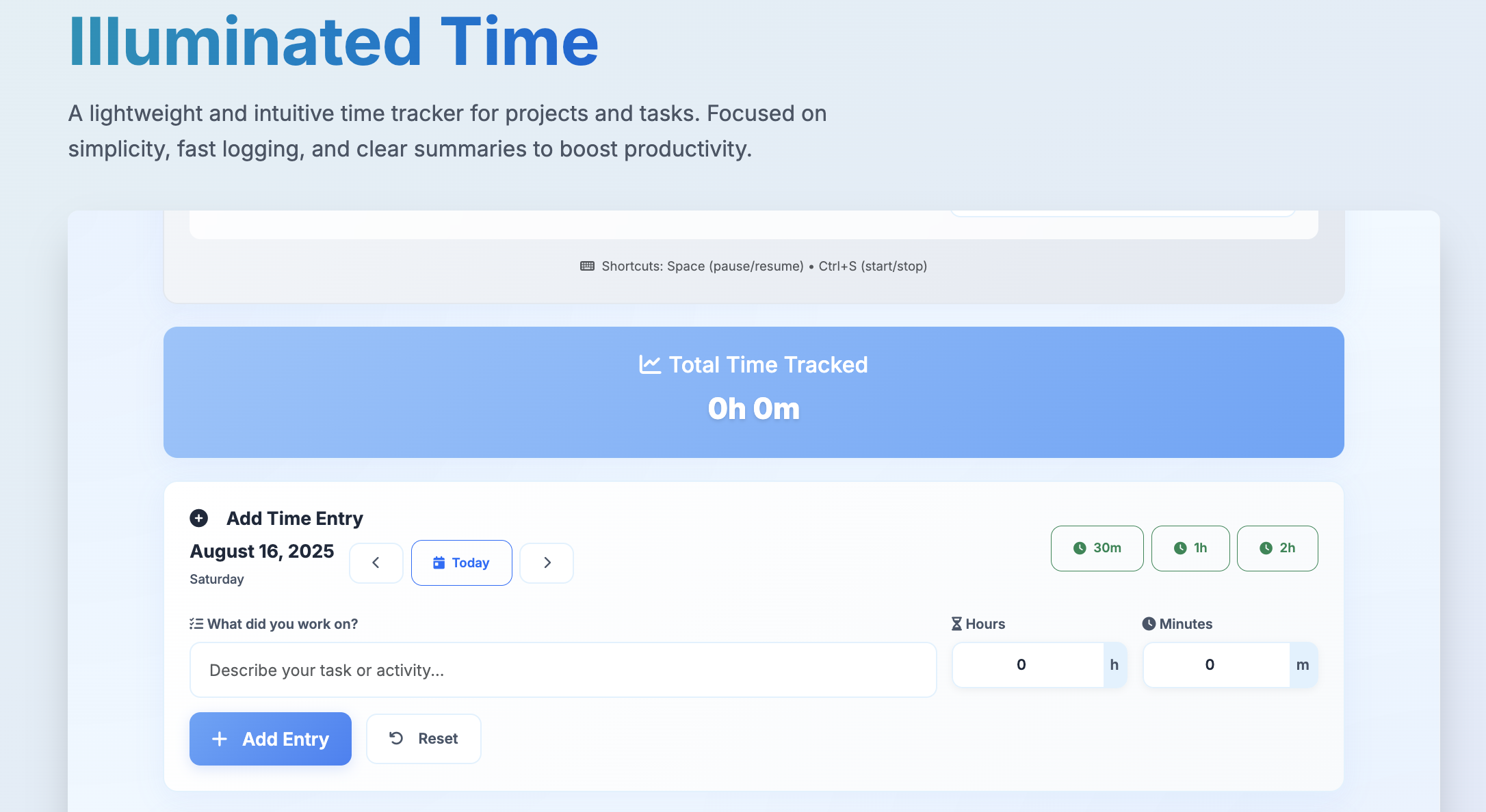 Illuminated Time screenshot